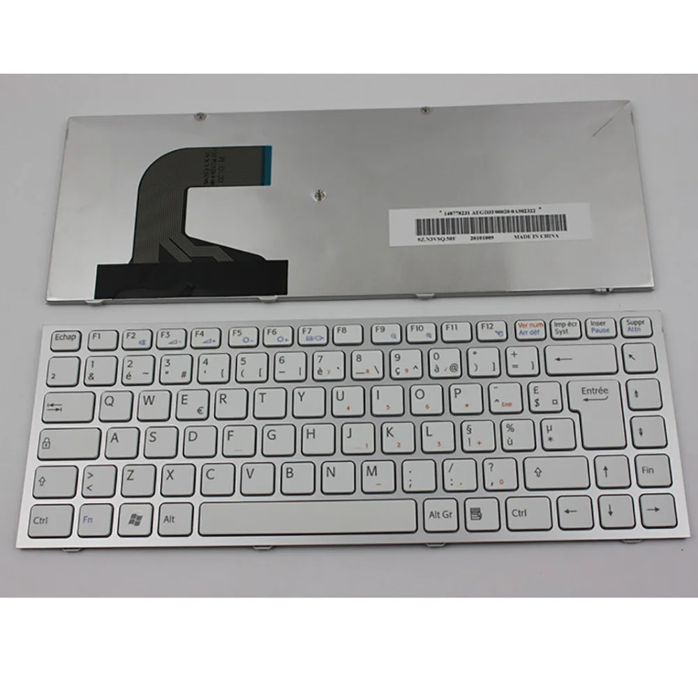 Клавиатура без подсветки для SONY PCG-51111T VPCS115EC VPCS118EC VPCS125EC VPCS136EC серебристая