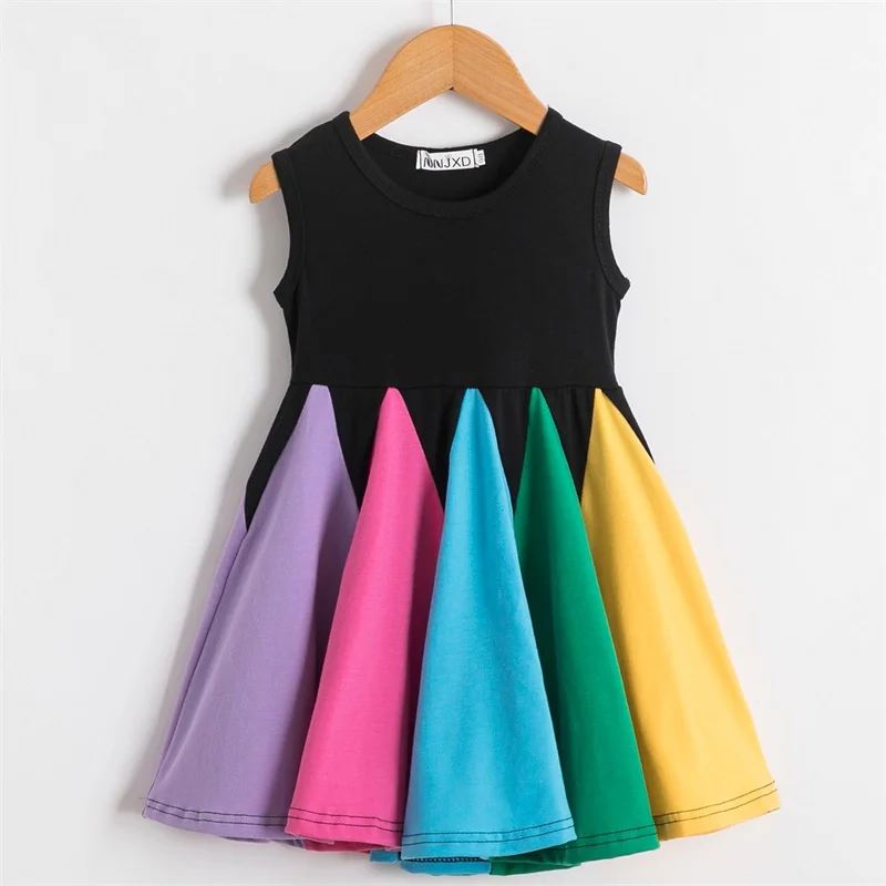 Summer Short Sleeve Girls Dress Casual Wear Lace Mesh Princess Party Clothes New Year Daily Children's Clothing For 3-8Yrs | Детская