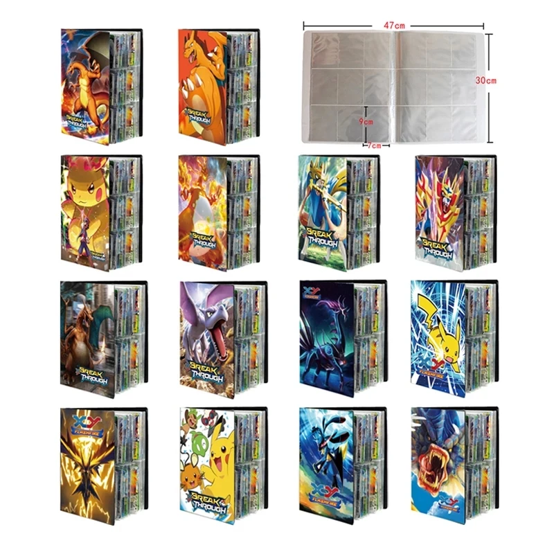 

2022NEW9 Pocket Pokemon 432 Anime Card Collection Book Playing Game Map Pokemon Binder Folder Holder List Pikachu Kids Toys Gift