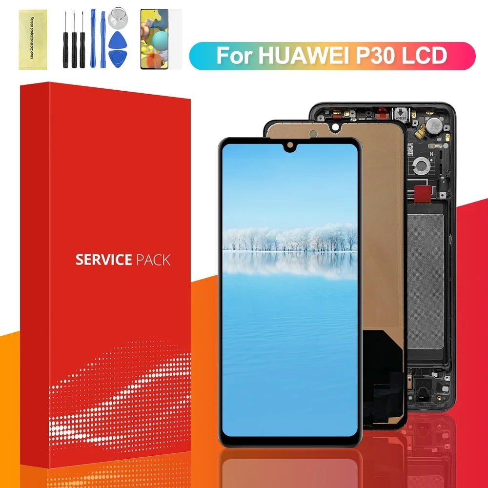 

TFT P30 для Huawei P30 ЖК сенсорный экран с дигитайзером в сборе, Замена для Huawei P30, ЖК-дисплей яркий дисплей