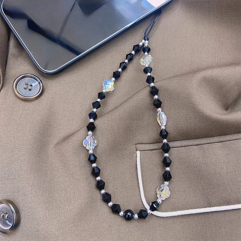 

Модный яркий женский ремешок для сотового телефона со стразами