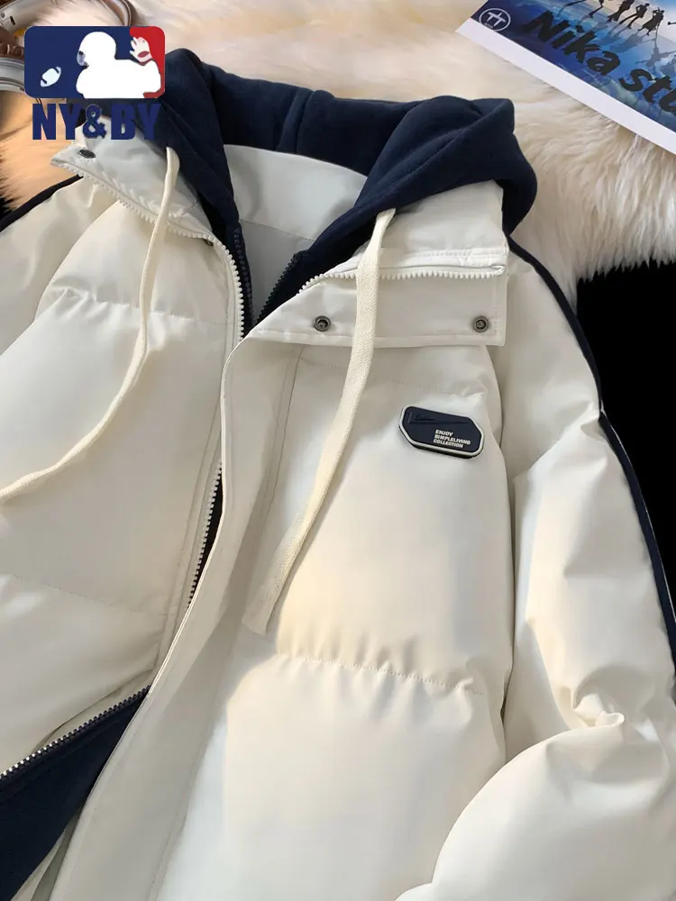 Brand 2024 New Fake Two Pieces Hood Down jacket Men's and Women's Fashion Warm Thickened COUPLE'S Outerwear down Coat