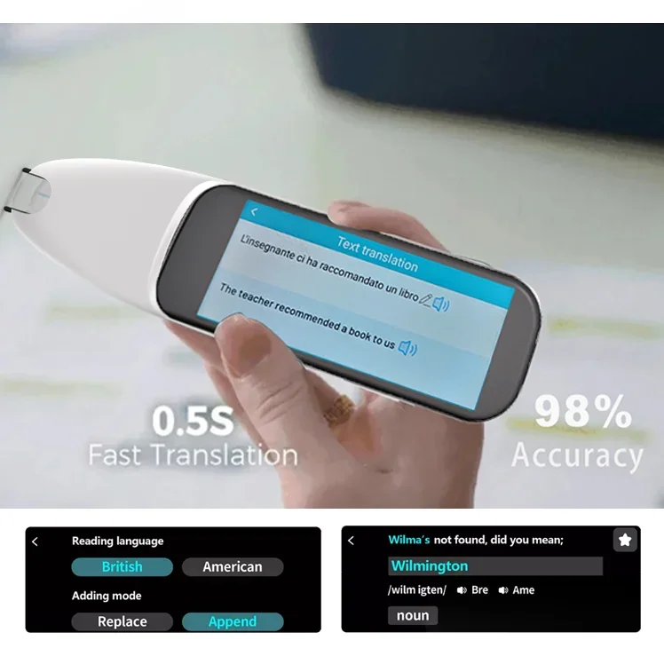 Фото Scantalker 3,51-дюймовый сенсорный экран 4g Wi-Fi Студенты Обучающая машина Язык Глобальный голосовой переводчик №3