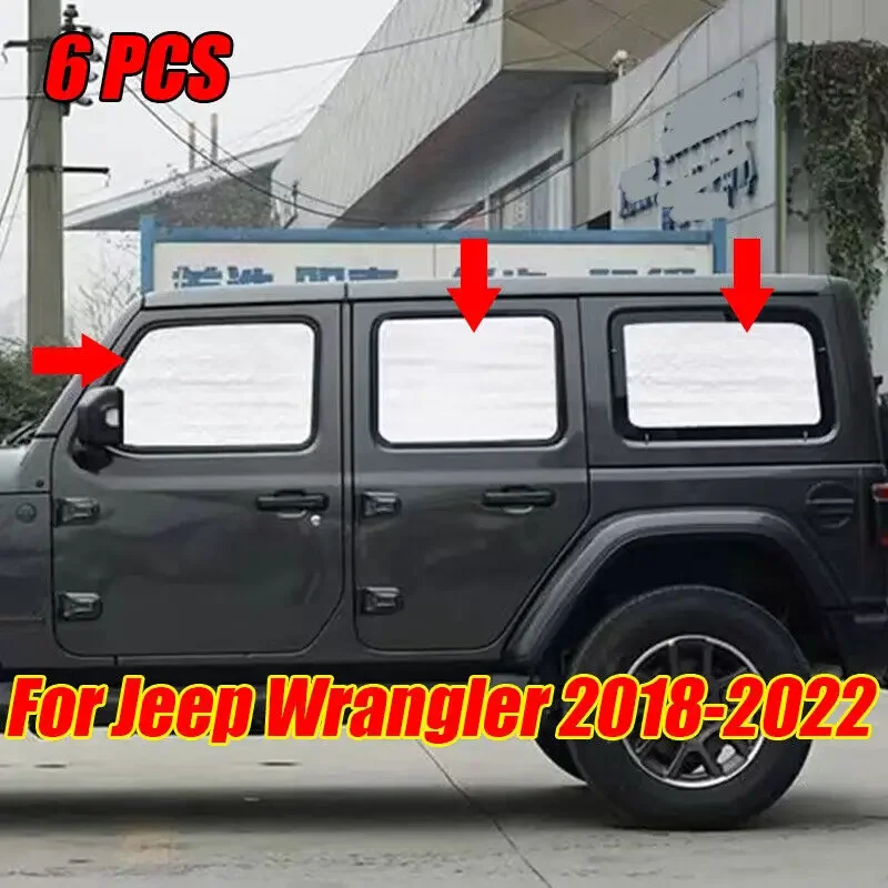Новый для Jeep Wrangler 4-дверный 2018-2022 боковое сиденье оконный солнцезащитный козырек 6