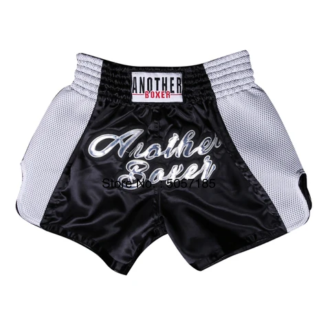 Шорты Muay Thai с вышивкой для детей и мужчин, боксерские шорты из сатина и полиэстера, свободная блестящая клетка, боевые искусства