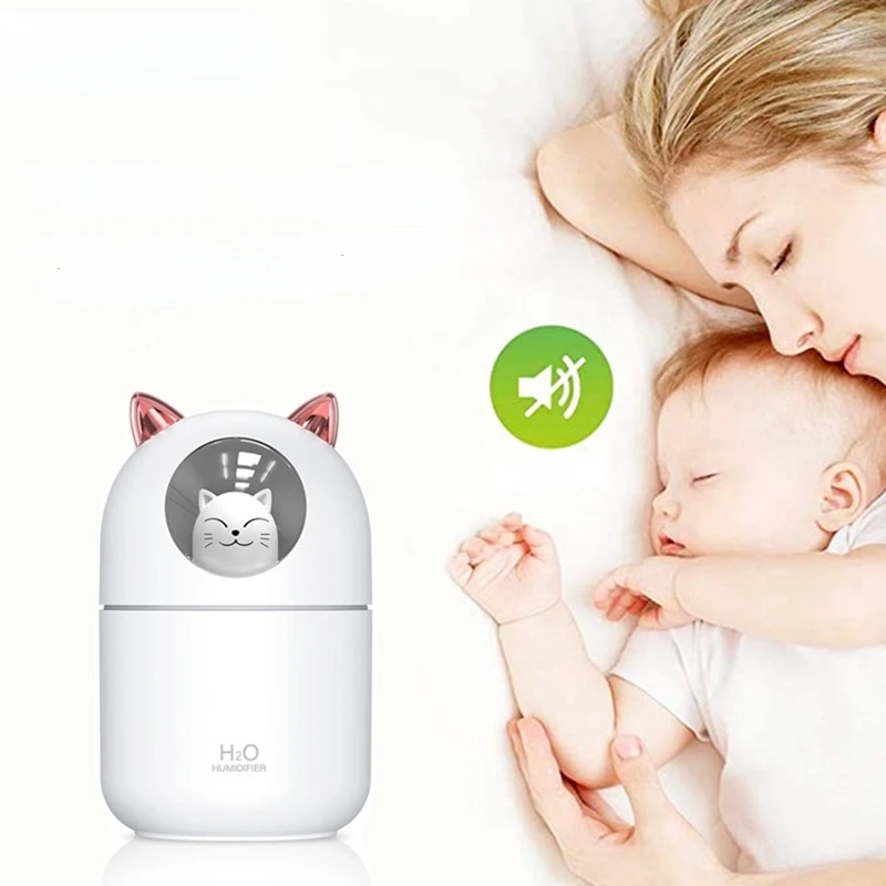 

Air Humidifier Cute Essential Oil Aroma Diffuser For Home Car Office USB rechargeable Ultra-Silent Mist Maker Air Purifier