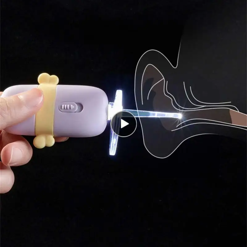 

Светящаяся Мягкая ложка с фонариком, миниатюрная лупа для чистки ушей, легкая в чистке, светящиеся беруши для младенцев