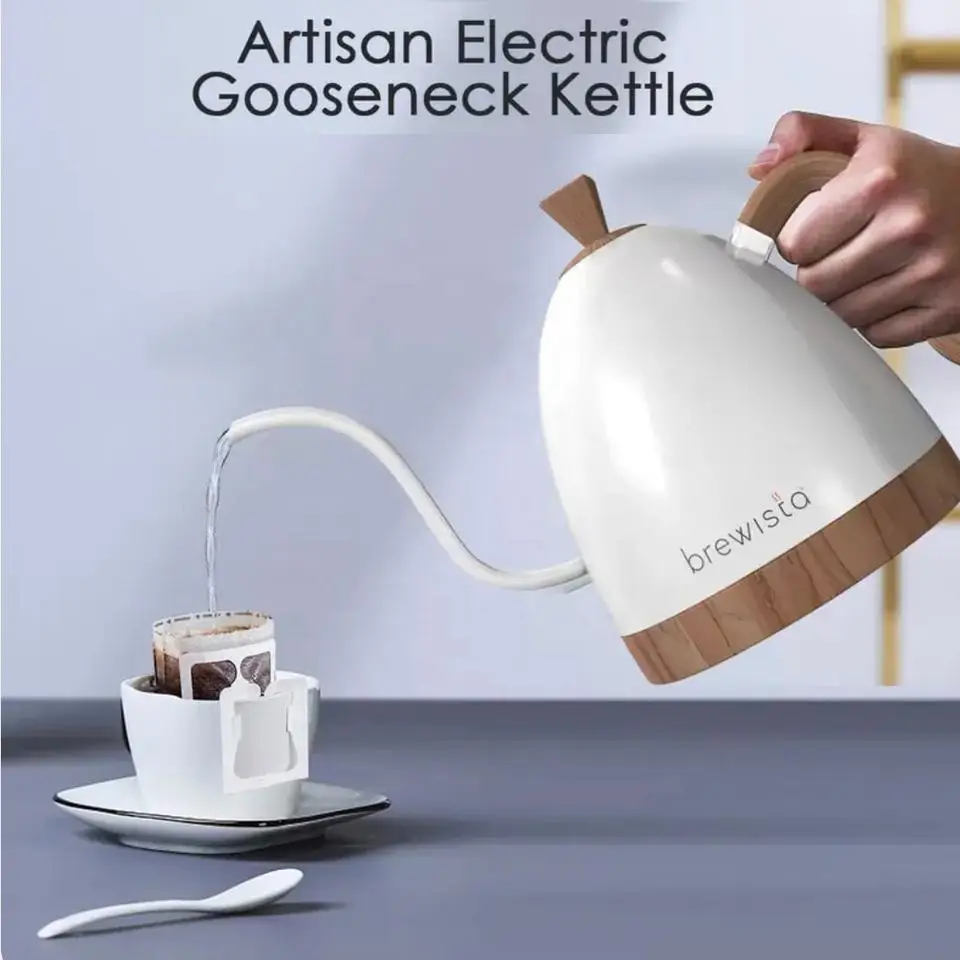 

Coffee Brewista Coffee Artisan Panel Brewed Pot Kettle Over Hand Pour Water Digital Gooseneck Temperature Smart