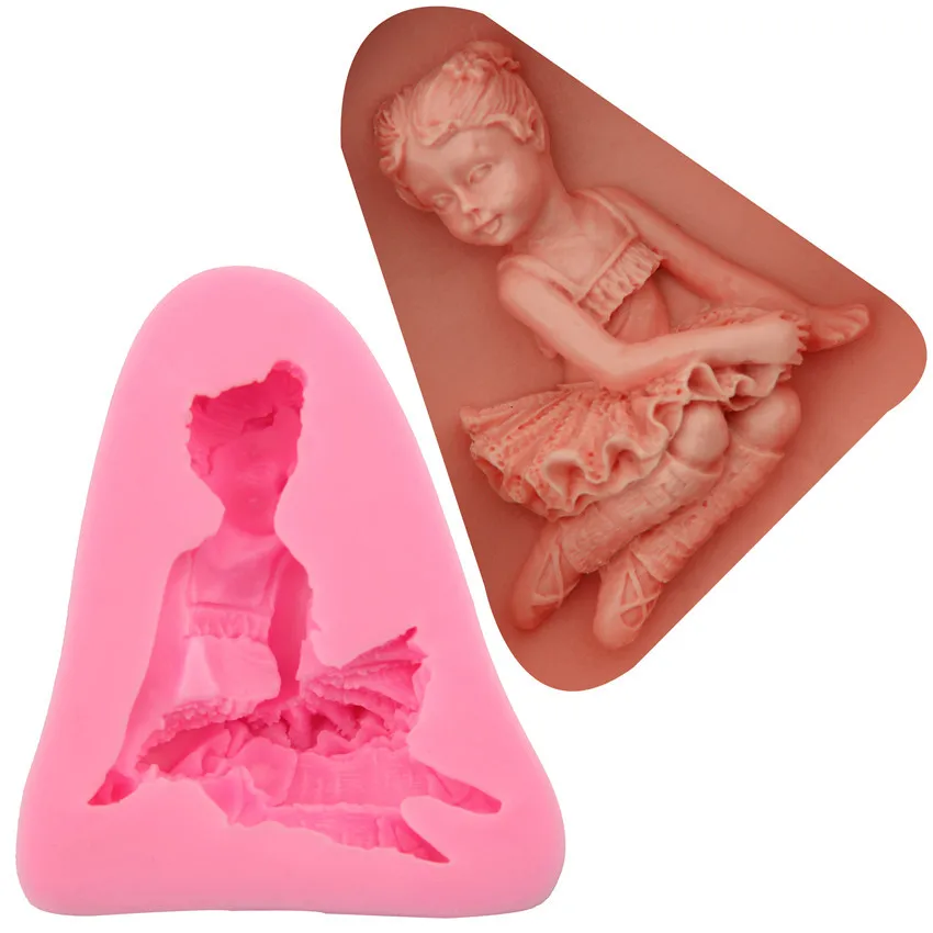 

Girl Silicone Molds Fondant Mould DIY Party Cake Decorating Tools Candy Clay Chocolate Gumpaste Moulds Kitchen Accessories