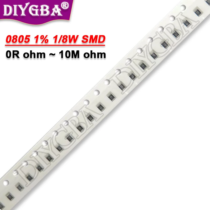 5000 шт. 0805 резистор SMD точность 1% 0 Ом ~ 10 м 1K 2 K 10K 100K 1 100 150 220 330 1R 10R 100R 150R 220R 330R