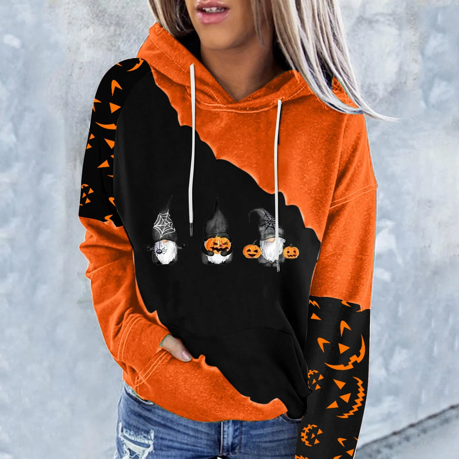 

Women's Sweatshirts For Womens Halloween Pumpkin Printing Hoodies Fall Fashion Casual Pullover Women Sweatshirt Plain Womens