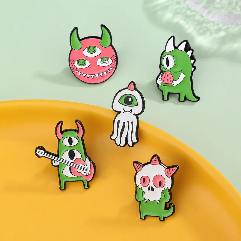 Индивидуальный тренд Мультяшные глаза маленькие монстры булавки Креативная