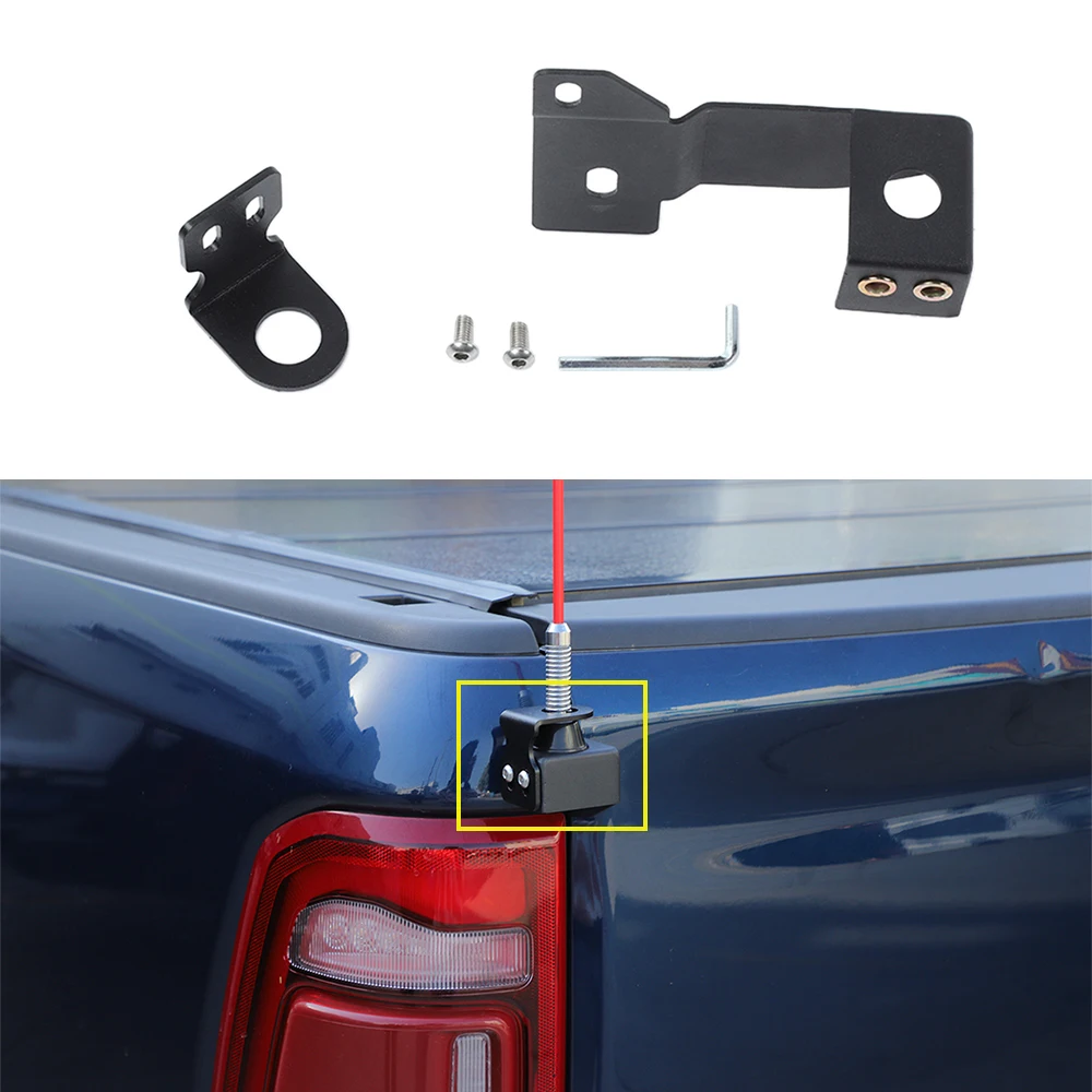 for Dodge RAM 2011-2017& 2018 2019 2020 2021 Rear Door Tailgate Antenna Holder Mount Bracket Car Exterior Accessories Iron Black