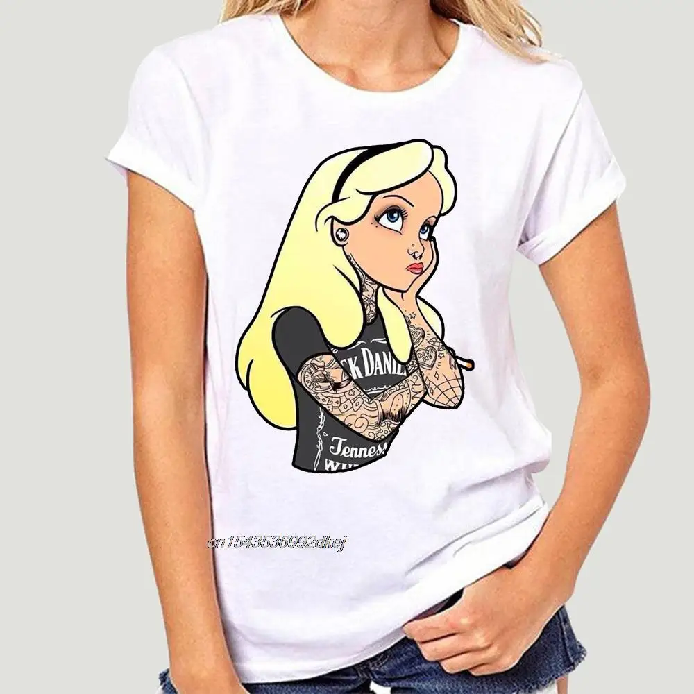

Cotton Men Tshirt Alice In Wonderland Indie Swag Tattoos Gothic Punk Mens Tshirt Tee Top AG74 Black Short t-shirt Sbz392 1827A