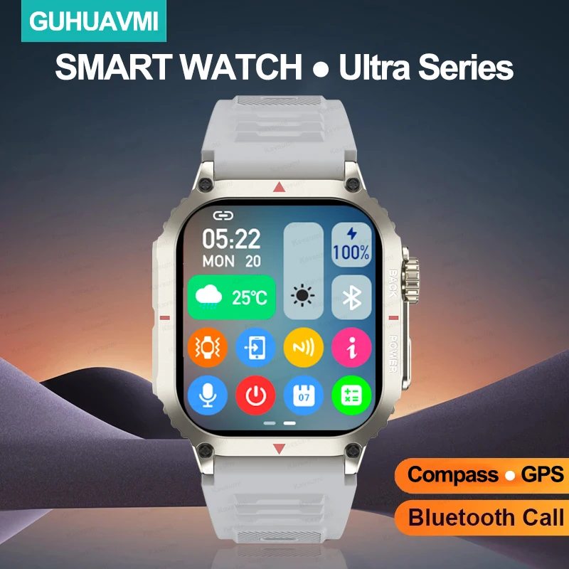 

New Smart Watch Women Ultra Series NFC Smartwatch Men BT Call Waterproof Wireless Charging 1.95 inches Screen For Apple Android
