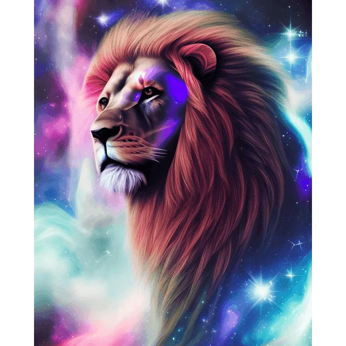 

Sunature 5D Full AB Square Round Drills Lion Diamond Painting (5-10 AB Colors)