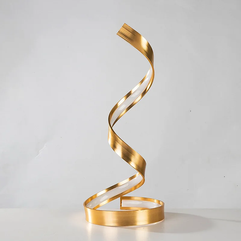 

Hot 110-240V Modern Creative LED Spiral Table Lamp Bedroom Bedside Desk Eye Protective Reading Light