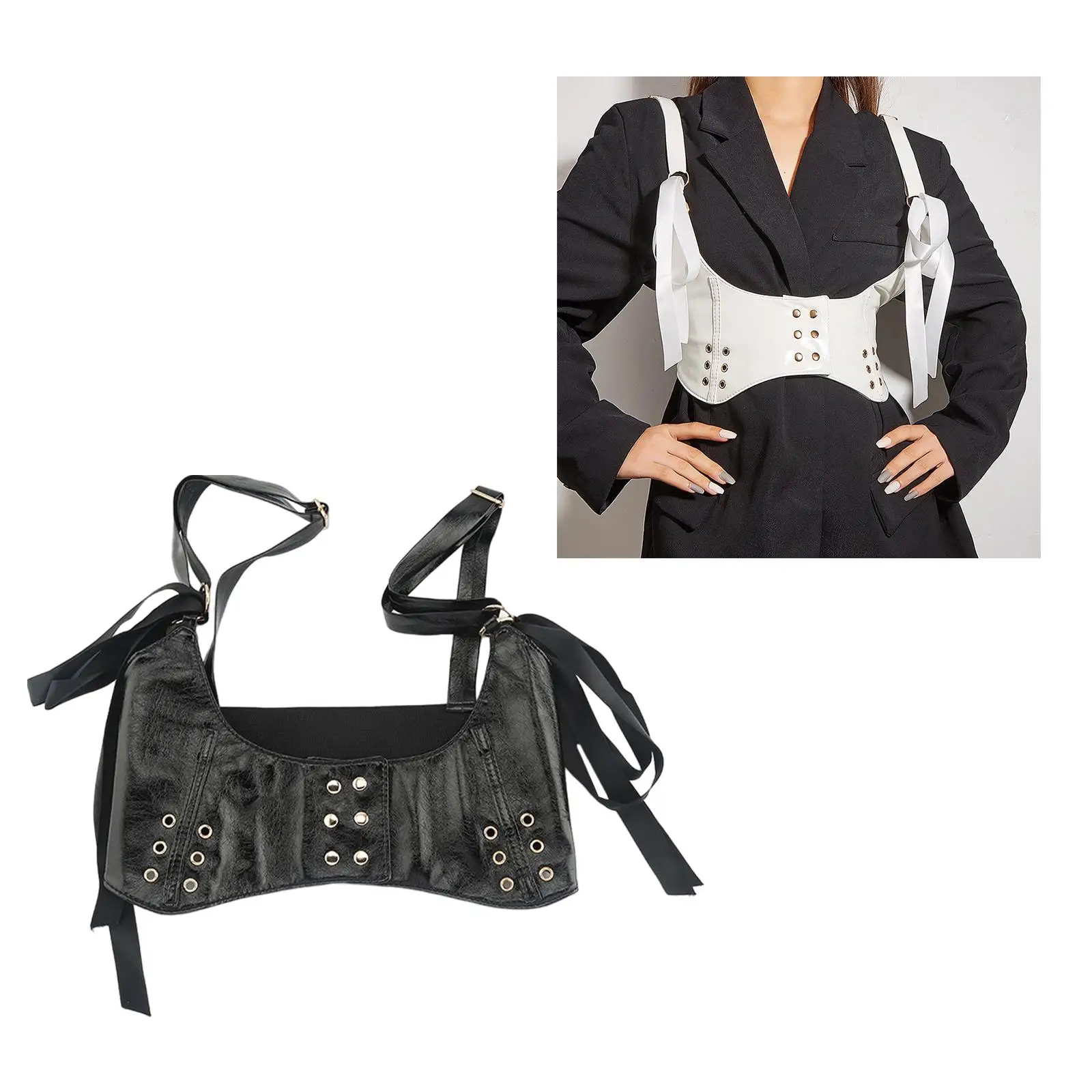 

Пояс-корсет из искусственной кожи, эластичный пояс в стиле панк, эластичный пояс для костюма