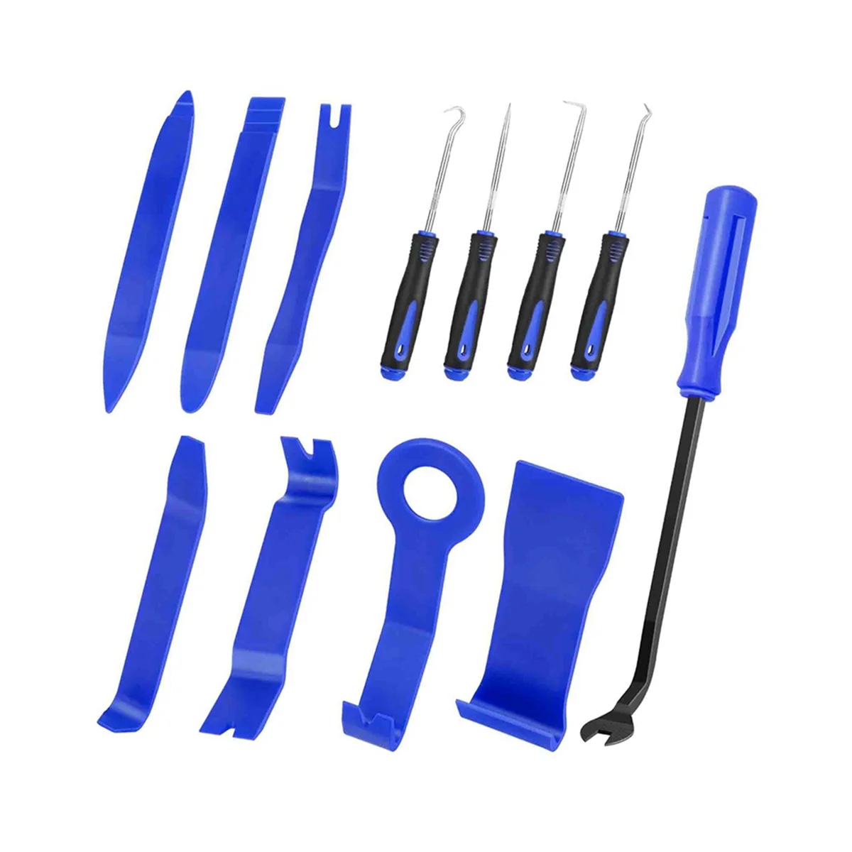

12Pcs Auto Trim Removal Tool Set Pry Tools Kit, Door Panel Removal Tool, Fasteners Remover, Automotive Hook Set