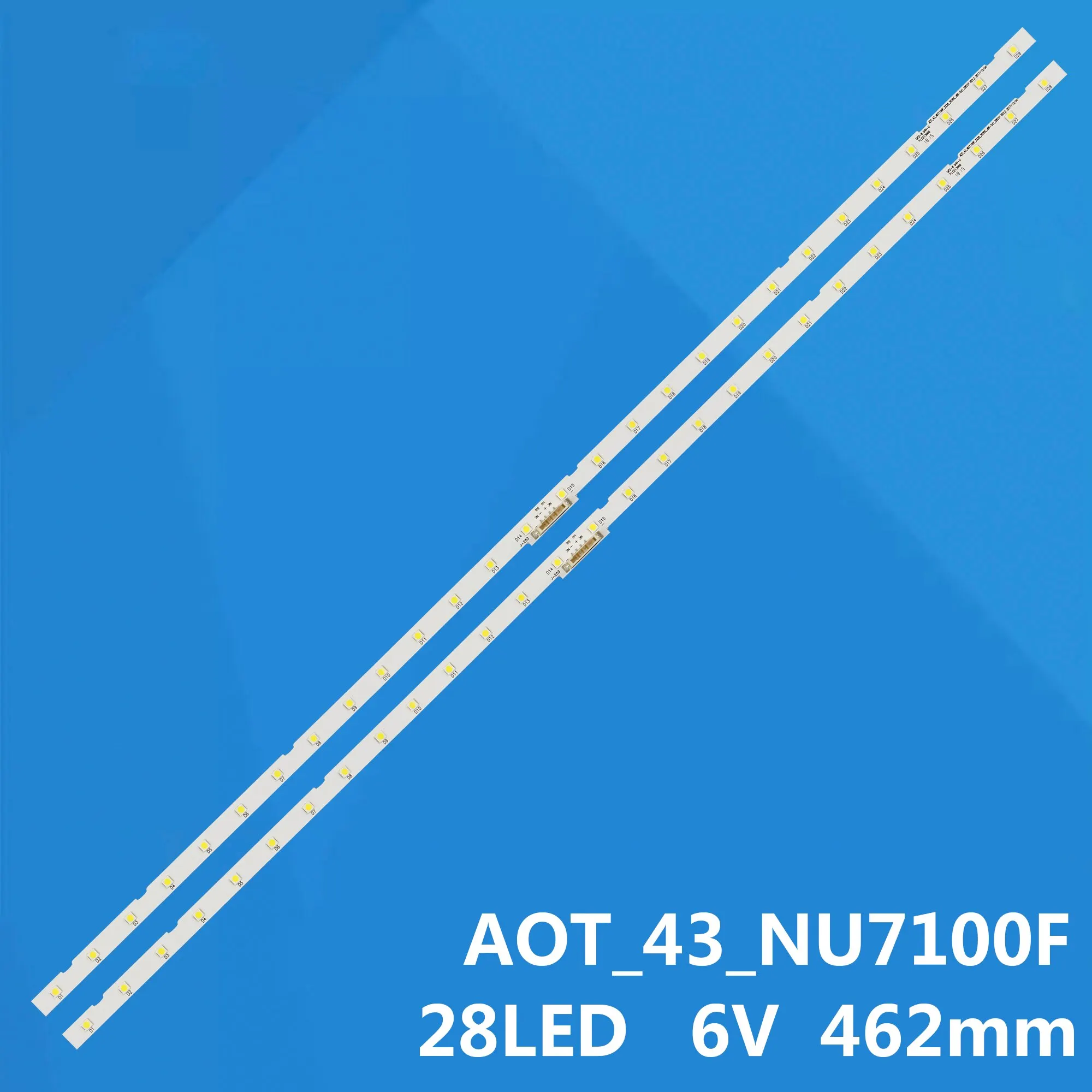 Новинка, Светодиодная лента для подсветки, 2 шт., 28 светодиодов, для SAMSUNG CY-NN043HGAV2H UN43NU7100F, UN43NU7100FXZA AA01, UN43NU7100K, UE43NU7440, UE43NU7020 Новинка, Светодиодная лента для подсветки, 2 шт., 28 светодиодов, для SAMSUNG CY-NN043HGAV2H UN43NU7100F, UN43NU7100FXZA AA01, UN43NU7100K, UE43NU7440, UE43NU7020