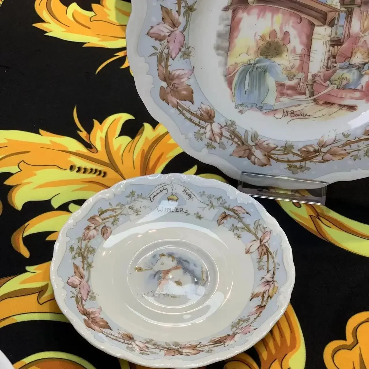 Geriische Royal Bone China Kaffeetasse und Untertasse Dim Sum Platte Maus Dualiche Serie Dessert Teller Футболка Nachmittags