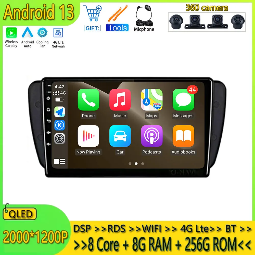 

Android 13 для Seat Ibiza MK4 6J SportCoupe Ecomotive Cupra 2009 2010 2011 2012 2013 автомобильное радио мультимедийный плеер навигация GPS