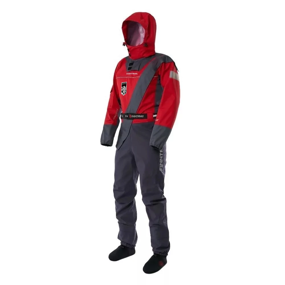 

2023 Hot selling 4-layer fabric waterproof and breathable one piece men's drysuit for kayak, rafting, ATV, UTV, fishing, swimmi