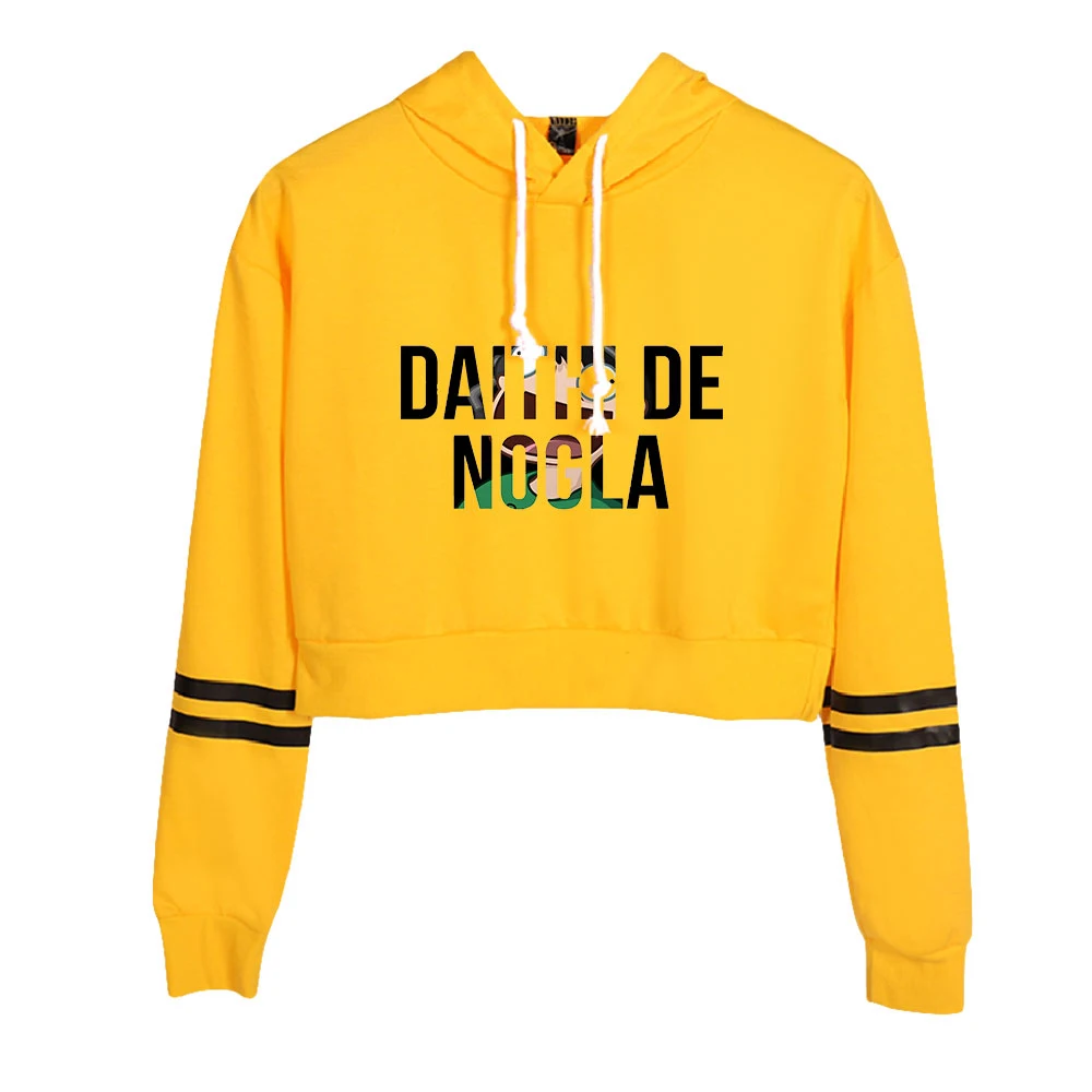 

New Fashion Daithi De Nogla Clothes Hip Hop Crop Top Hooded Hoody Female Harajuku Cropped Hoodie Sweatshirts Pullovers Girls Top