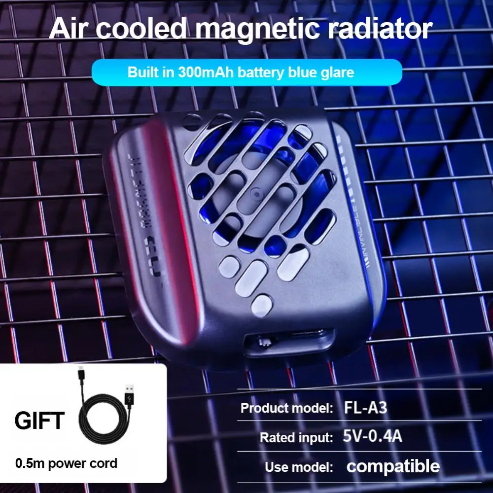 

Type-c Cell Phone Cool Heat Sink Mini Game Cooler Magnetic Phone Cooler Cooling Fan Mobile Phone Cooling Fan Radiator Universal