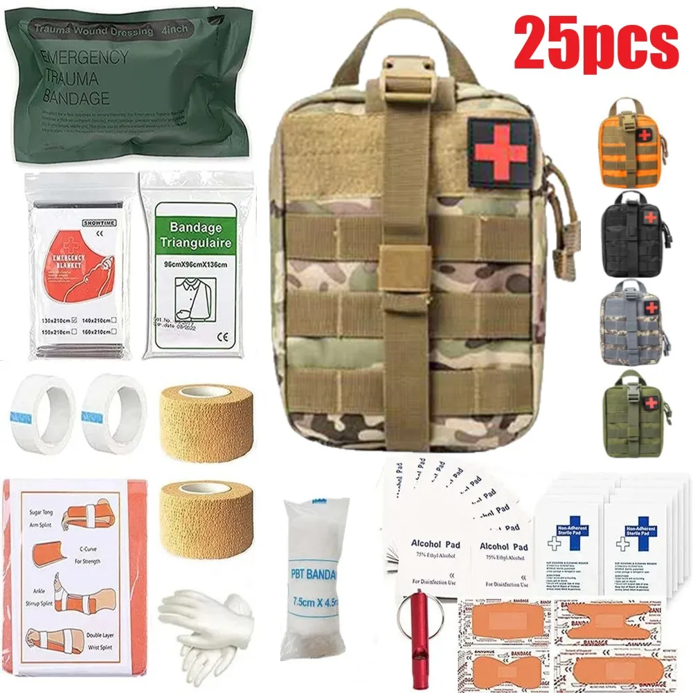 

Туристическое снаряжение для выживания на природе, облегченный рюкзак для травм, медицинский аварийный комплект первой помощи для выживан...