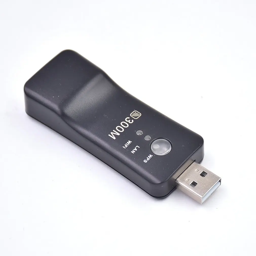 300 Мбит/с USB беспроводной Wi-Fi Смарт ТВ сетевой адаптер Универсальный HDTV RJ45 Lan порт