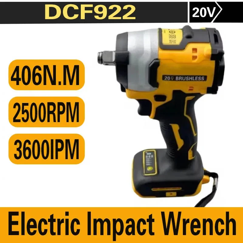 Фото 2026 Новинка! Бесщеточный аккумуляторный ударный гайковерт DEWALT DCF922 20В с высоким крутящим моментом, регулируемой скоростью, электрический шуруповерт, перезаряжаемый инструмент №2