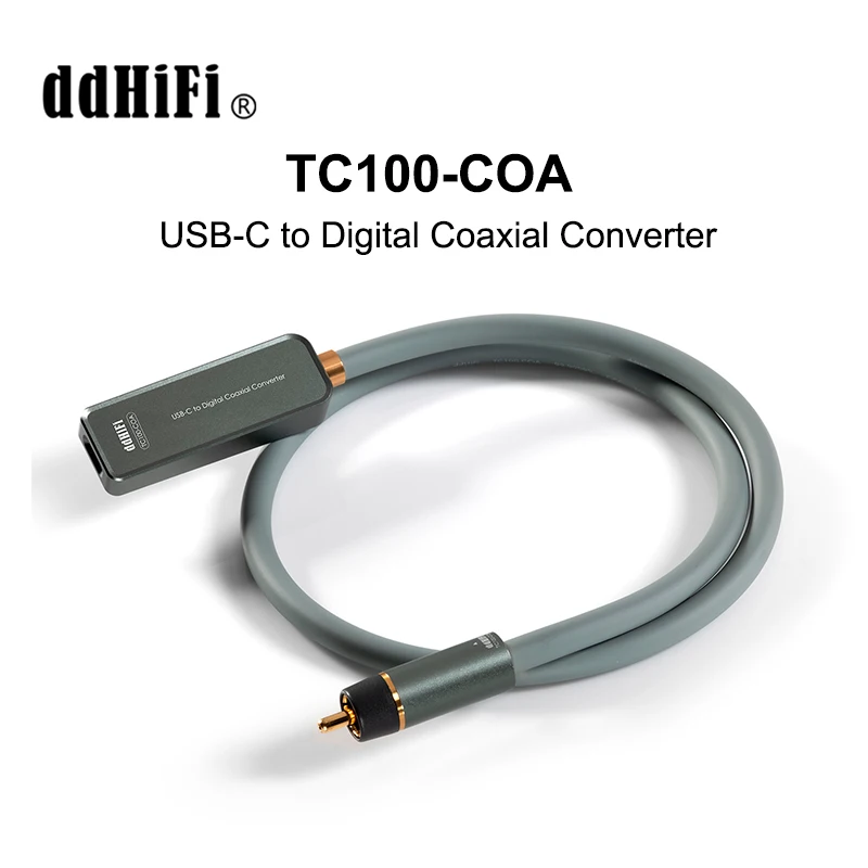 

DD ddHiFi TC100-COA USB-C to Digital Coaxial Converter Audio Cable 35cm/65cm for RCA Plug DAC Amplifier Devices