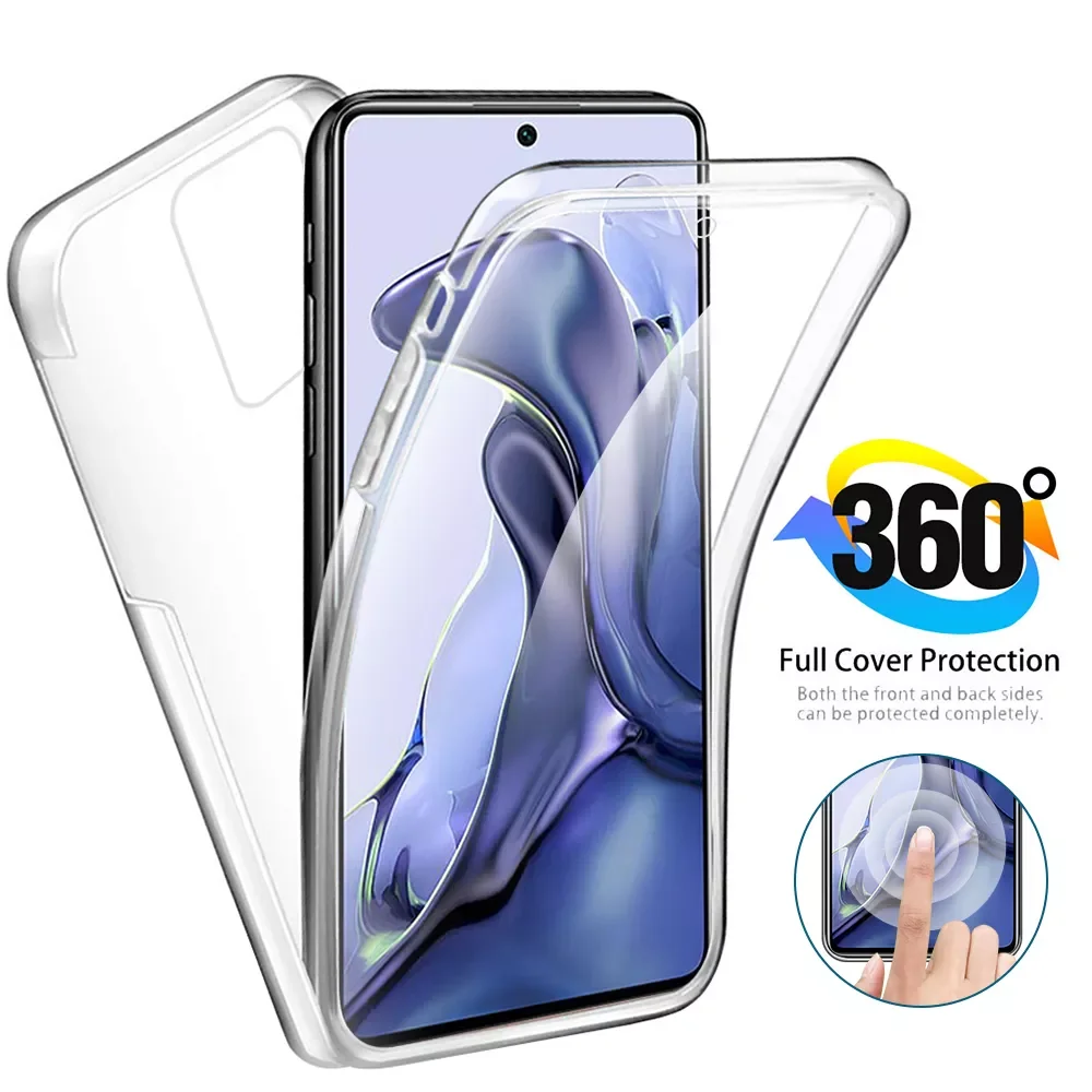 

360° Double PC+Silicone Protect Funda for Xiaomi 11T Pro Case Xiaomi11T Xiomi 11 T Mi11T Pro 5G Full Body Clear Shockproof Cover