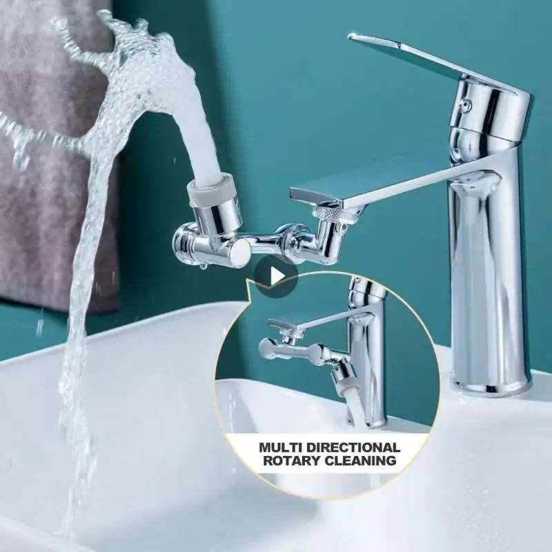 

Universal 1080° Rotation Extender Faucet Aerators Plastic Splash Filter Kitchen Washbasin Faucets Bubbler Nozzle Robotic Arm