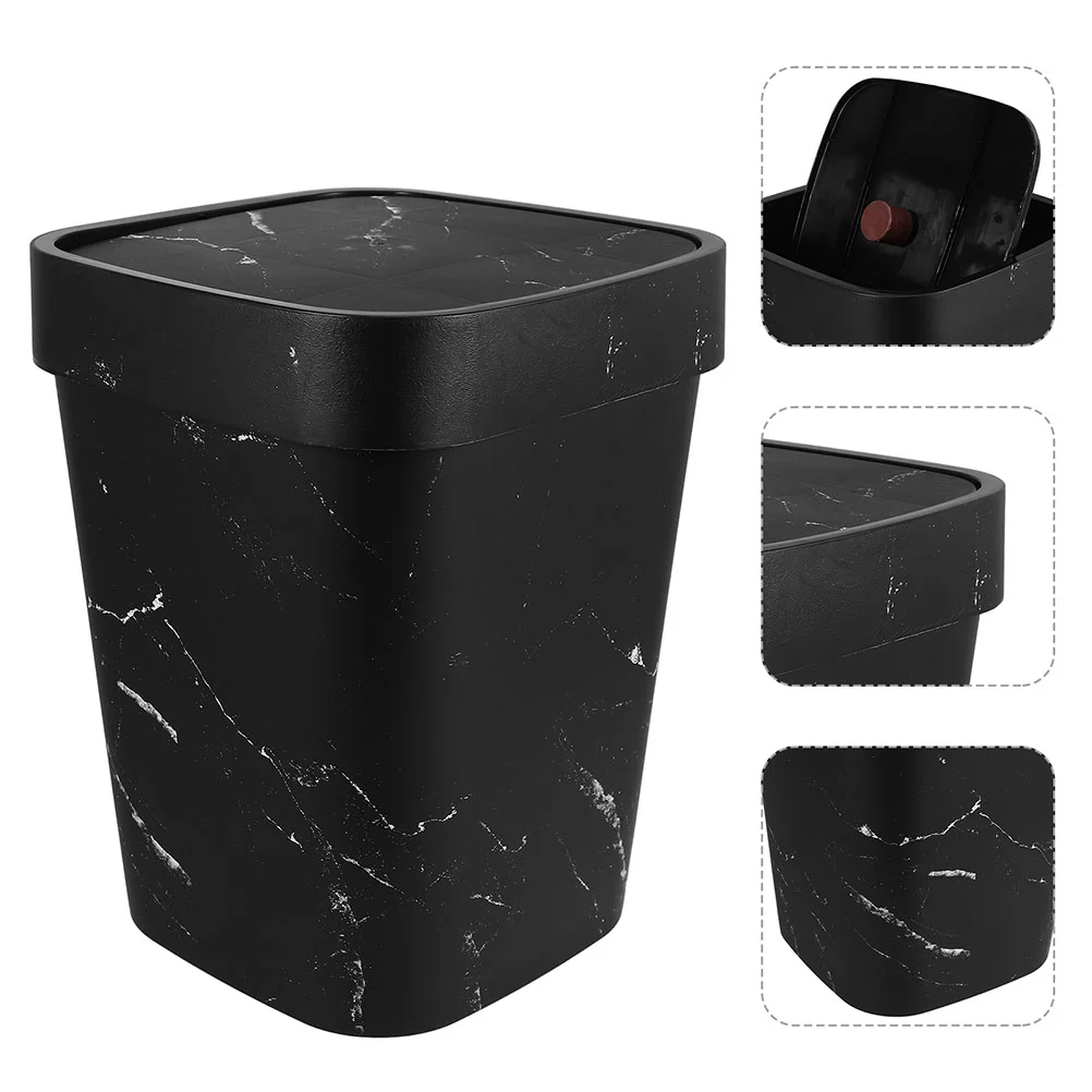 Мраморная корзина для мусора офисный контейнер спальни квадратная ванной