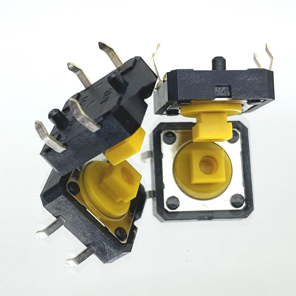 Тактильные переключатели желтого и квадратного цветов 10 шт./партия 12x12x7 мм шт.