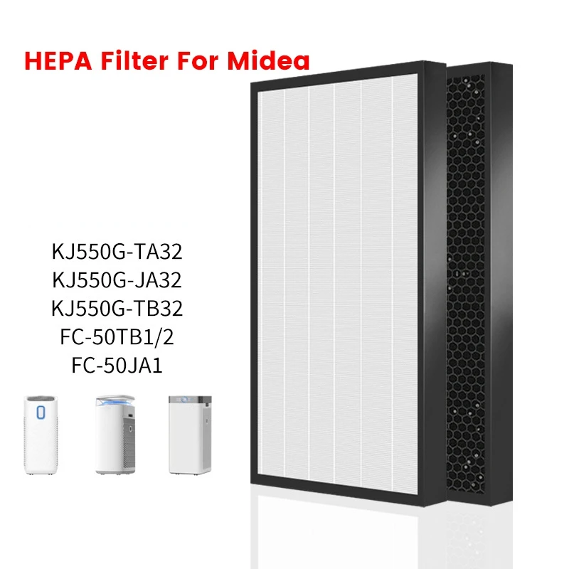 

HEPA Filte Filter Elements, сменный комплект для Midea KJ550G-TA32/KJ550G-JA32/KJ550G-TB32/FC-50TB1/2FC-50JA 1 воздухоочиститель