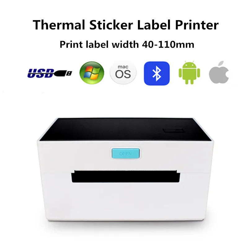 POS 9220 Express Waybill Shipping Label Sticker USB Bluetooth 4 Inch Thermal Barcode Printer For Windows MAC OS Android IOS
