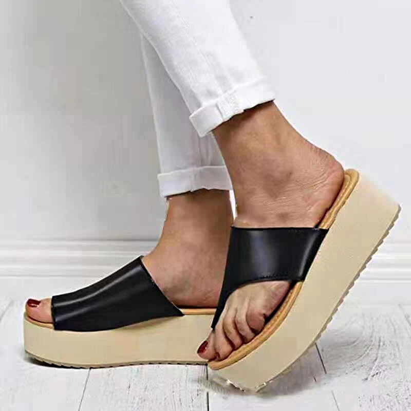 

Platform Flip Flops Women Summer Open Toe Beach Slippers New Wedge Sandals Heightened Casual Slides Sandalias Mujer Verano 2022