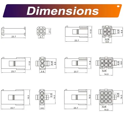 FL 4 14 мм штекерные разъемы и кабель 20AWG сервопривод модели 1x1Pin 1x2P 1x3Pin 2x2P 2x3P 3x3Pin 3x4P