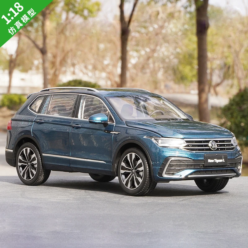 1:18 тщательный VW TIGUAN L 2017 2022 модель автомобиля из сплава статическая металлическая