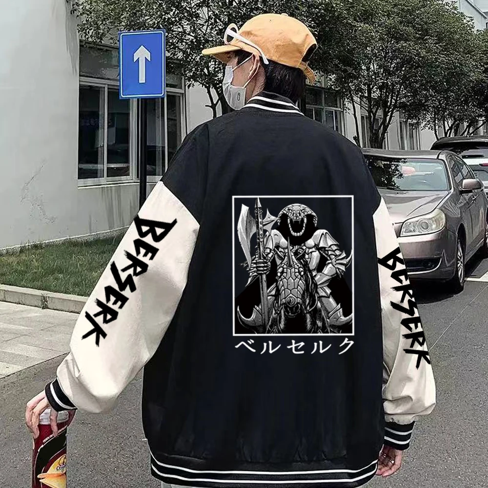 

Anime Berserk Guts Baseball Uniform Casual Long Sleeve Sweatshirt Jacket Coat