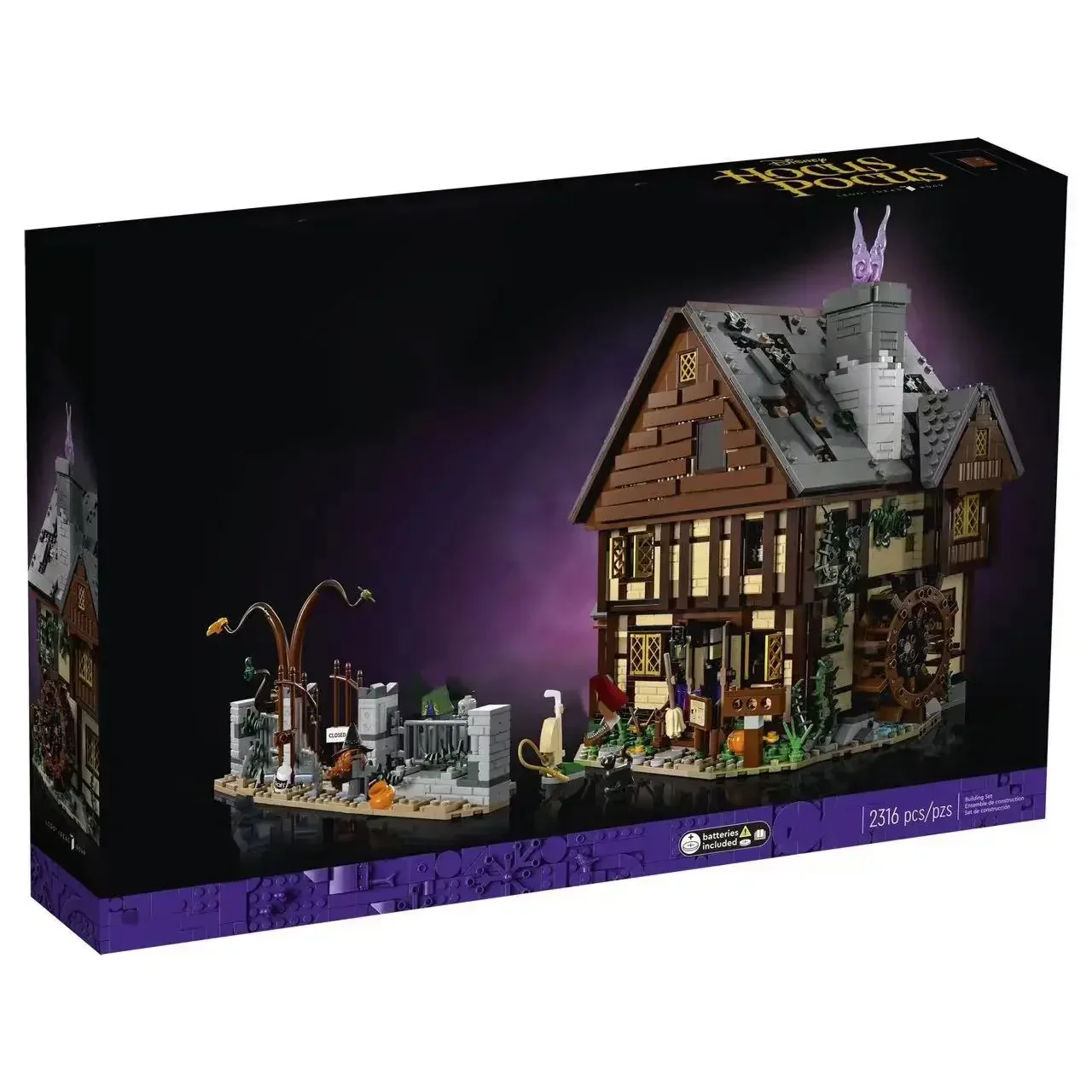 

MOC 21341, Хэллоуин, хокус, ведьма, Сандерсон, коттедж сестры, набор строительных блоков, кирпичи, игрушка для детей, подарки