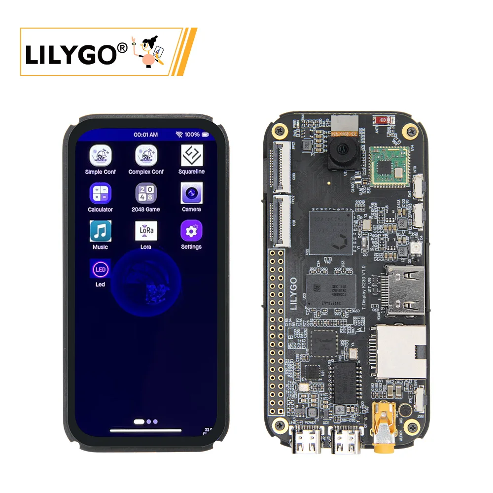 Фото LILYGO® T-Display-K230 K230 Chip Dual-Core RISC-V AIoT макетная плата LoRa Communication AMOLED сенсорный экран с камерой WiFi №1