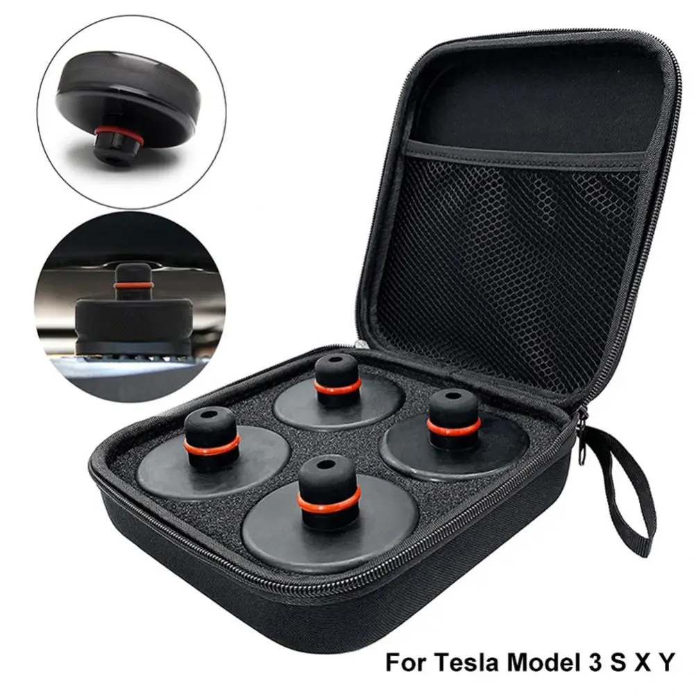 

Автомобильный резиновый подъемный домкрат, адаптер, шасси для инструмента с отделением для хранения, подходит для Tesla Model 3 S X Y, автомобильные аксессуары