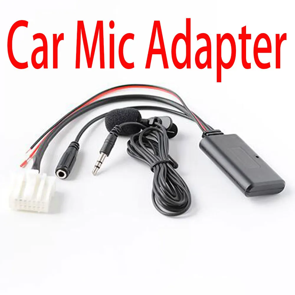 

Brand New Car Microphone Phone Call Hands Free Mic Adapter Stereo Radio Bluetooth Audio Extend Wire For Mazda 2 3 5 6 8