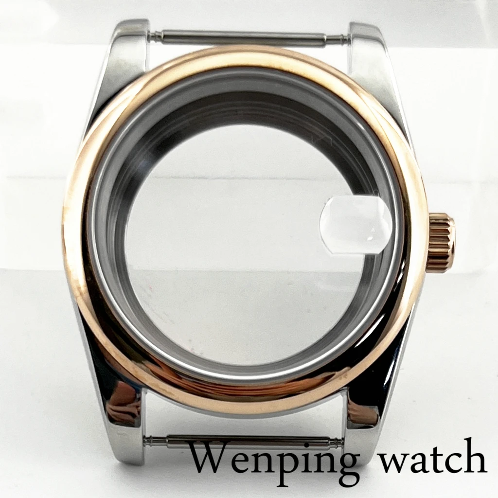 Часы с круглым кольцом и сапфировым стеклом 36/39 мм