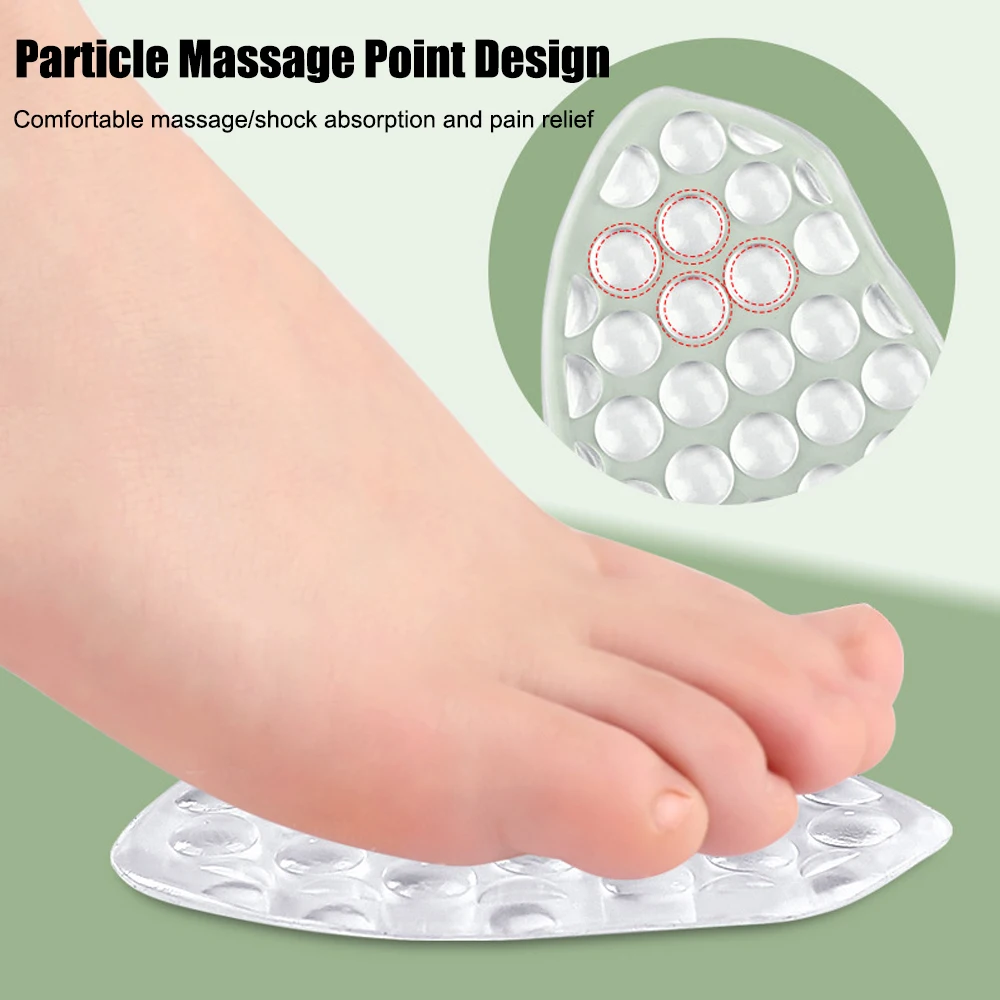 Forefoot Insert Metatarsal Pads for Women Shoes Self-adhesive Non-Slip Silicone Foot Pad for Sandals High Heels Gel Shoe Insoles