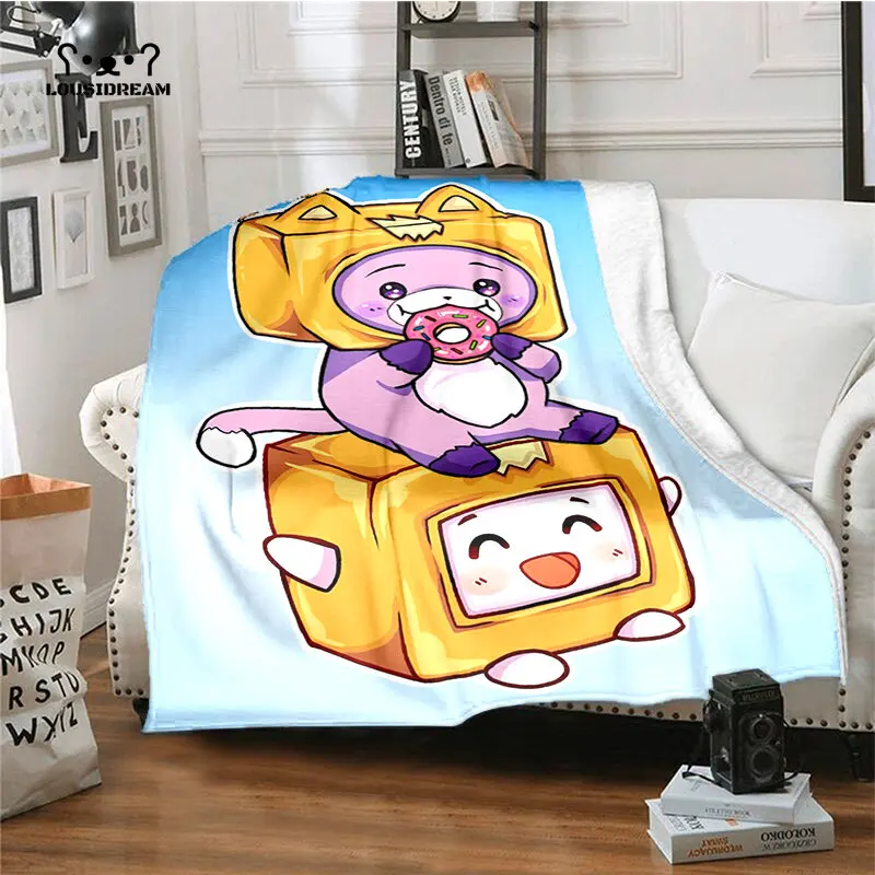 

Lankybox Beding Blanket Ultra-Soft Micro Flannel Boxy and Foxy Living Room/Bedroom Soft Cozy Blanket for Friend Gifts